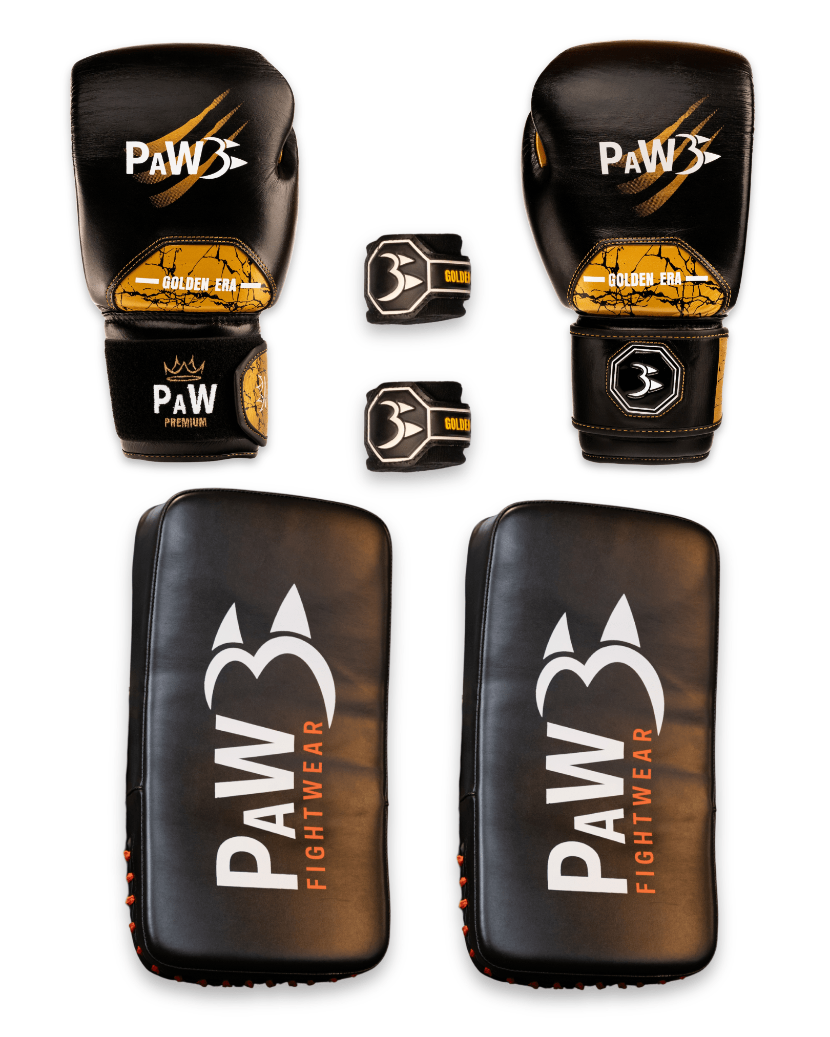 PAW Partner Training Set – Boxhandschuhe, Kickpads & Bandagen