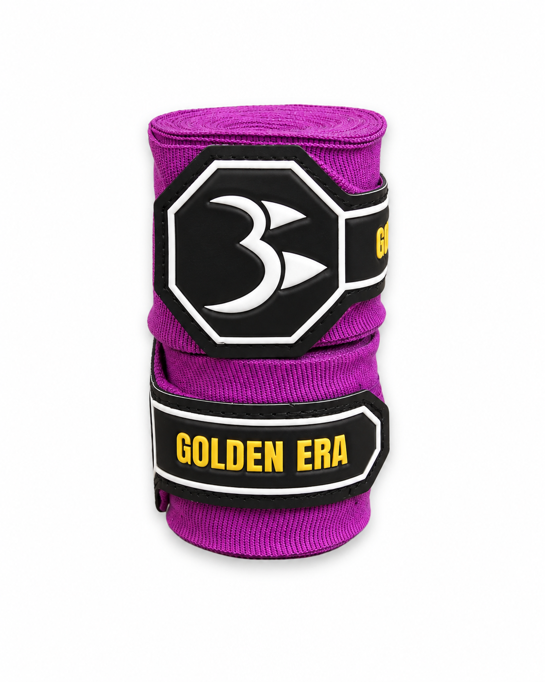 Lila PAW Golden Era Boxbandage mit schwarzem Markenlogo und Golden Era Schriftzug – Handbandagen für Boxtraining und Kampfsport.