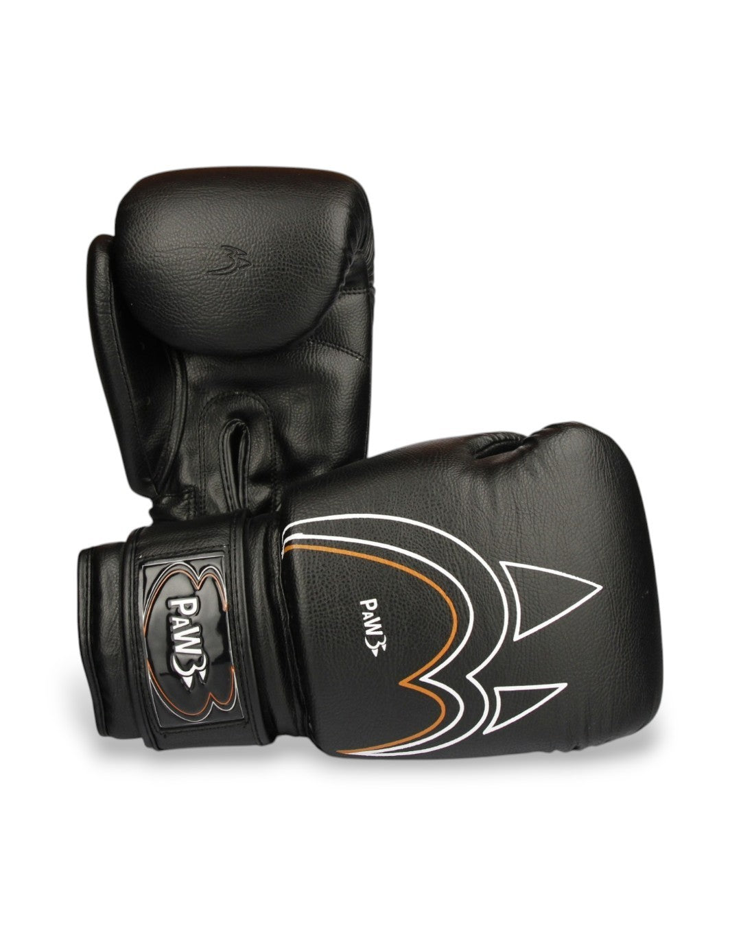 PAW PBG-10 CORE BLACK Boxhandschuhe – Vorderseite und Handflächenansicht