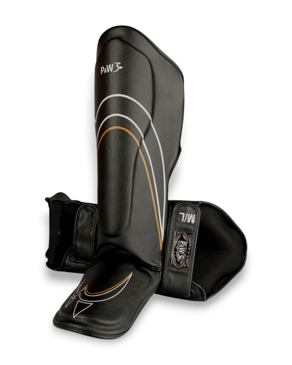 PAW PSG-10 CORE BLACK Schienbeinschoner für Muay Thai und Kickboxen