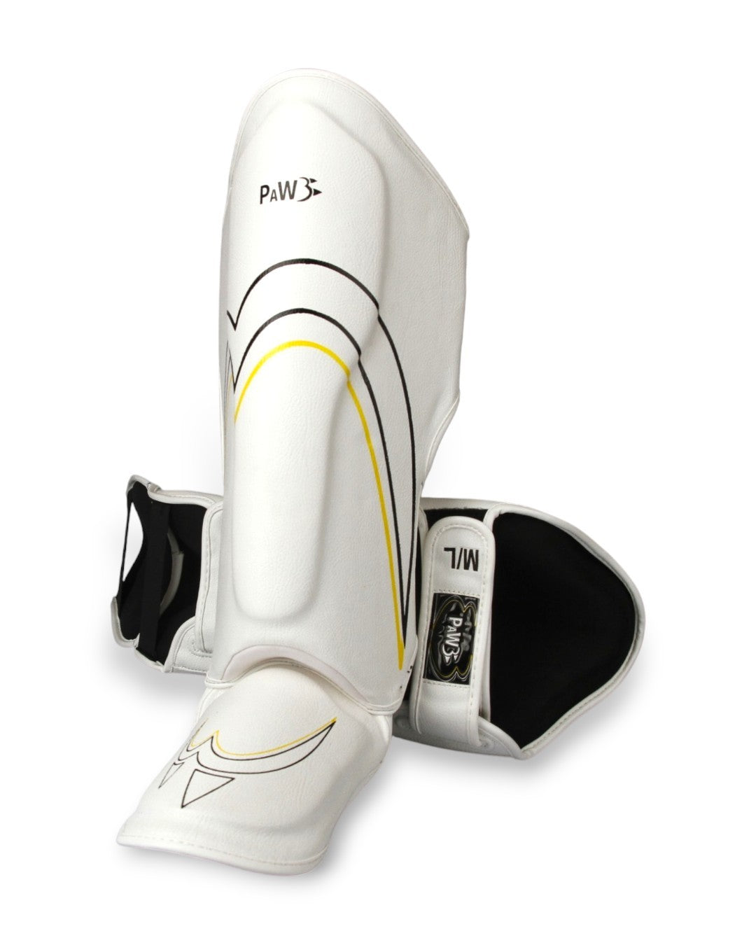 PAW PSG-10 CORE WHITE Schienbeinschoner – Vorderseite und Rückseite
