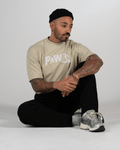 PAW Fightwear Oversize Shirt für Herren in Beige – Unisex T-Shirt mit PAW Logo